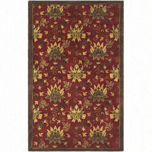 Safavieh Jar955a Jardin Wool Hand Tufted Red/multi Rug