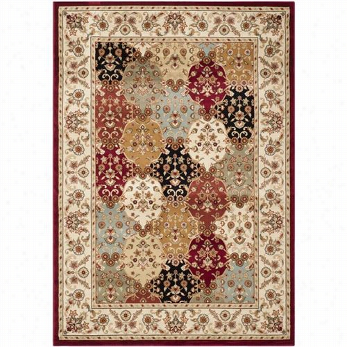 Sfaavieh Maj4896-4011-5 Majesty Polypropylene Power Loomed Red/cremr Area Rug