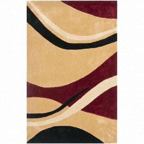Safavieh Mda617b Modern Art Polyester Hsnd Tufted Rust/ivroy Rug