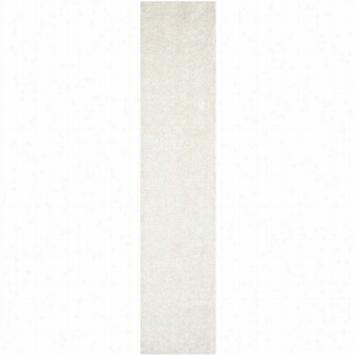 Safavieh Mls431w Malibu Shag Polyester Hand Knotted White Rug