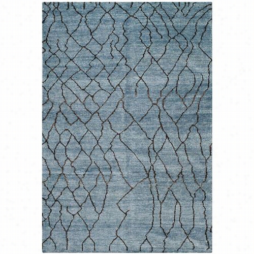 Safavieh  Mor555b Moroccan Viscose/cotton Hand Knotted Blue//black Rug