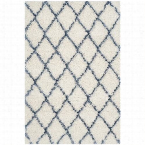 Safavieh Msg343c Mooccan Sh Ag Power Loomed Ivvory/blue Rug