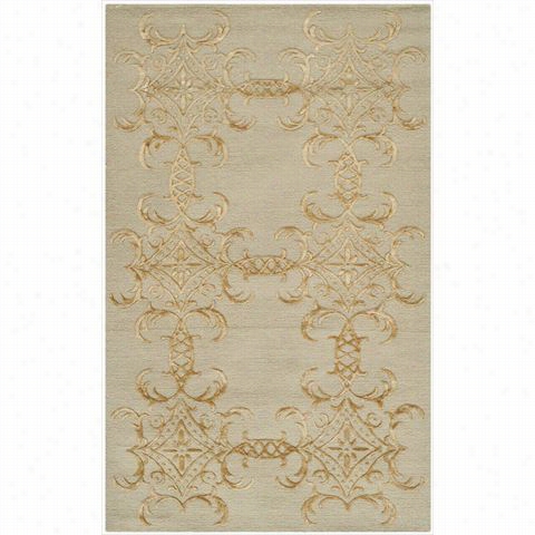 Safavieh Msr5932y Martha Stewart Silk And Wool Hand Knotted Beige Rug