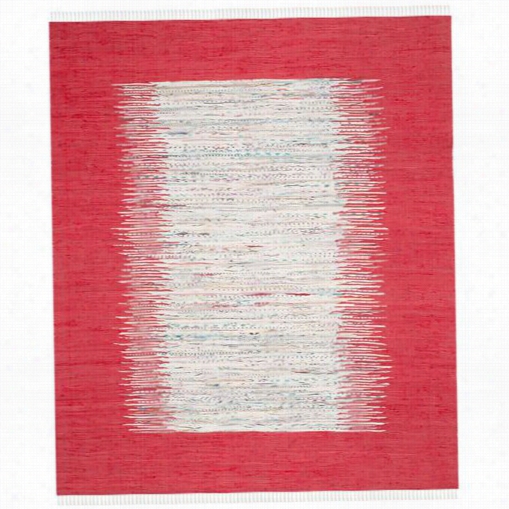 Saavieh Mtk711b Montakucotton Pile Hand Woven Ivory/red Rug