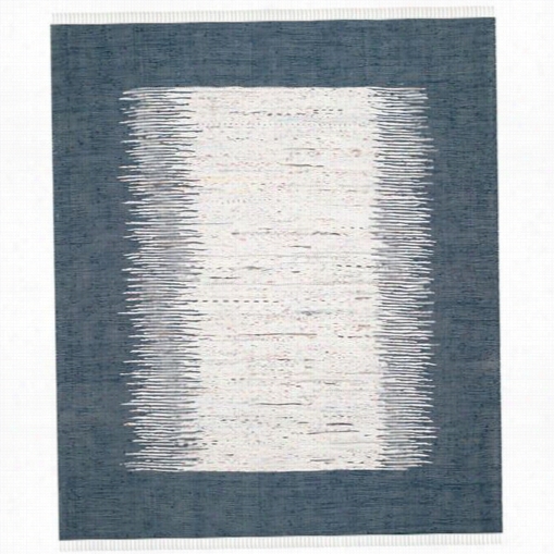 Safa Vieh Mtk711l Montaukcottton Pile Hand Woven Ivory/navy Rug