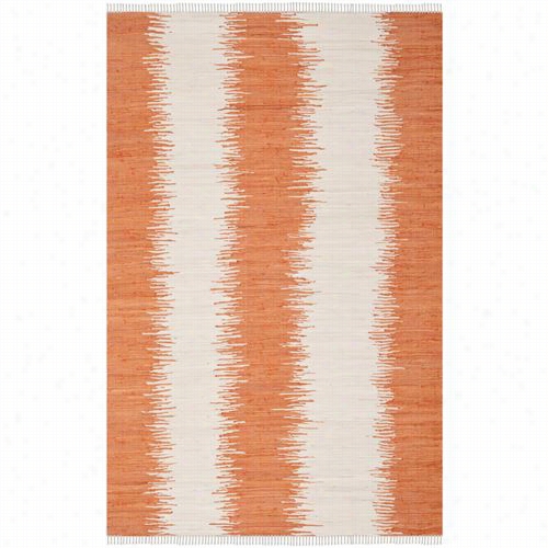 Safavieh Mtk751c Montauk Cotton Hnd Woven Orange Rug