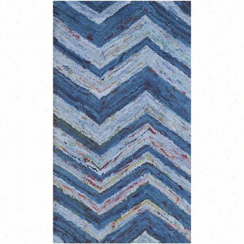 Safavieh Nan145a Nantucket Cotton Pile Hand Tufted Blu E/multi Rug