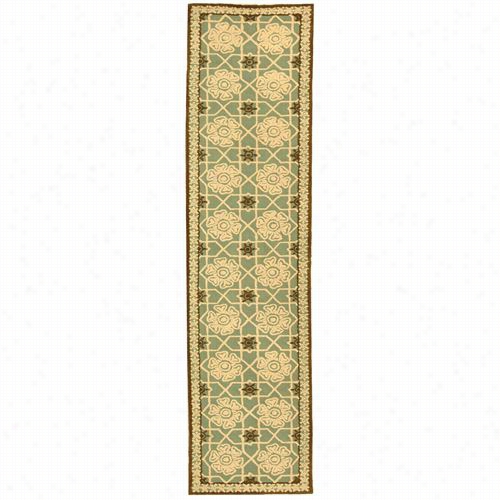 Safavieh Npt423b Newport Cotton Hand Hoked Teal/ivory Area Rug