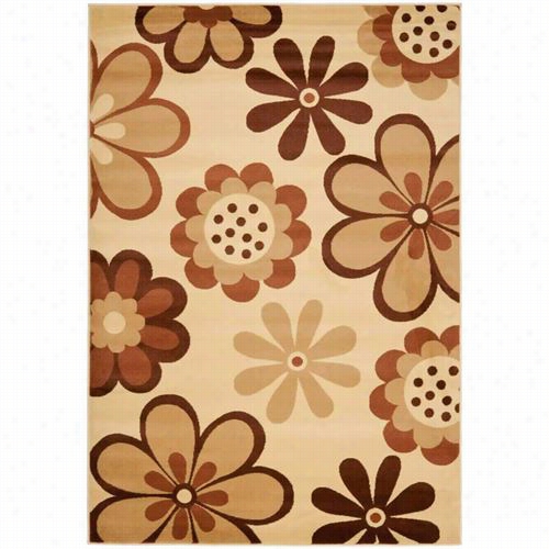 Safavieh Prrl4812a Porcel1o Polyproplyene Machinne Made Ivory/brown Rug