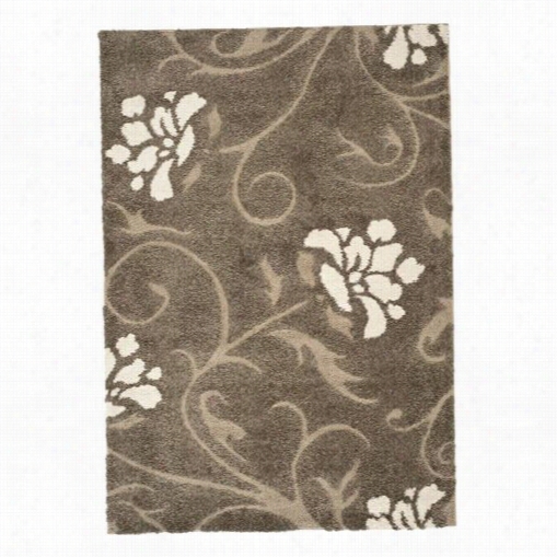 Safavieh Sg464-7913 Shag Polypropylene Pile Power Loomed Smoke/beige Rug