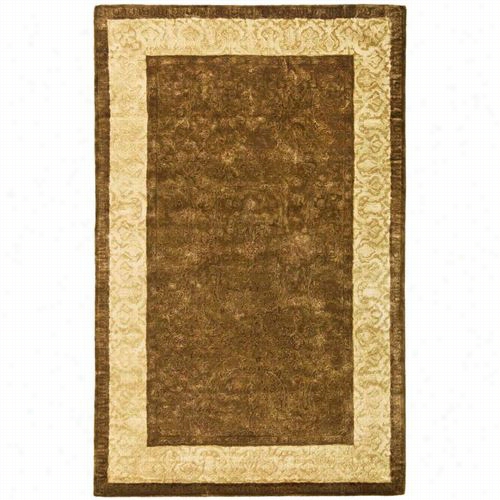 Safavieh Srk211a Silkroad Wool And Viscose Hand Tufted Chocolate /buoyant Gold Rug