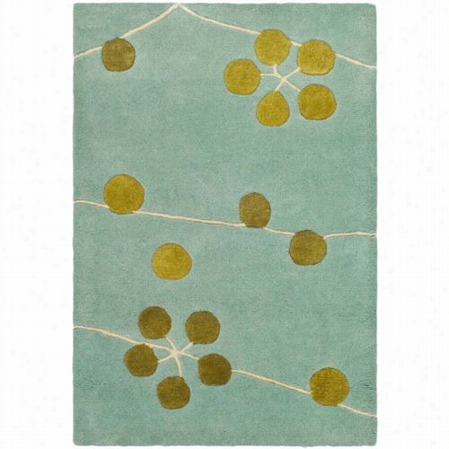 Safavieh Soh327a Soho Wool Hand Tufte D Light Bkue/gold Rug