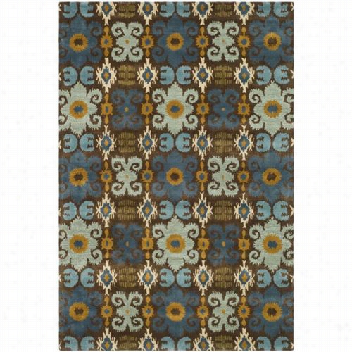 Safavieh Soh445b Soho Woool Hand Tufted Brown/blue Rug