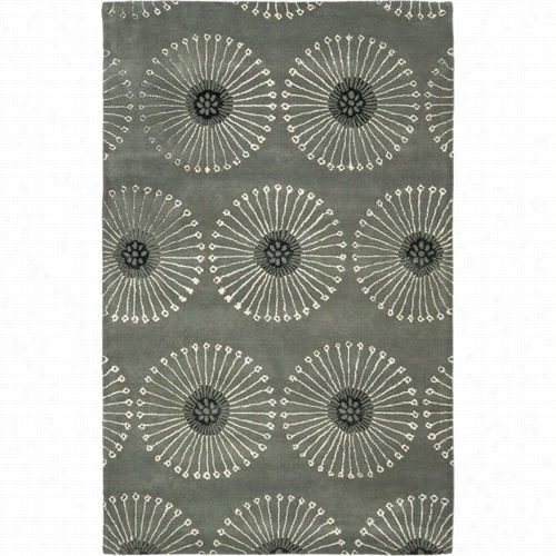 S Afavieh Soh821c Soho Wool Hand Tufted Grey/ivory Rug