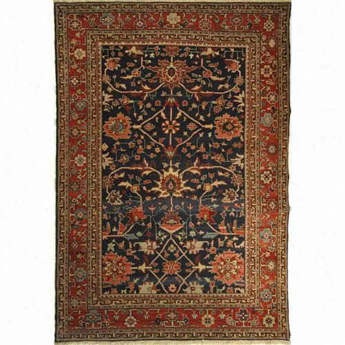 Safavieh Trk118a-6 Turkkistaan Hand Spun Wool Hand Knotted Tea L/red Rug