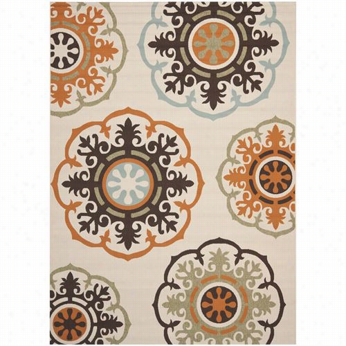 Safavieh Ver002-0715 Veranda Polypropylene Poower Loomed Cream/terracotta Rug