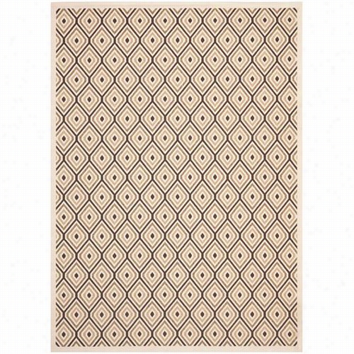 Safavieh Ver0 92-0715 Veranda Polypropylene Power Loomed Cream/terracotta Rub