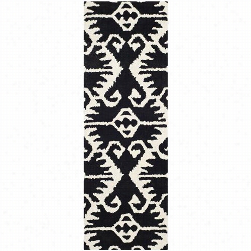 Safavieh Wyd323d Wndham Wool Lead Tuftwd Black/ivory Rug