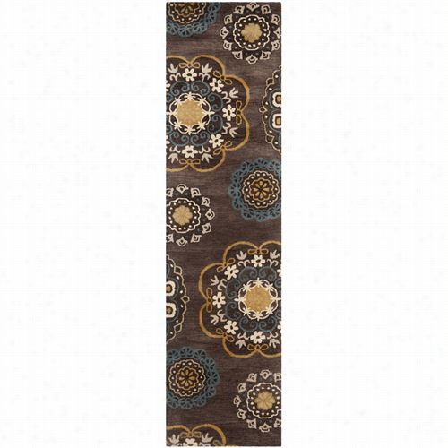 Safavieh Wyd611a Wyndham Wool Hand Tufted Eggplant/multi Rug