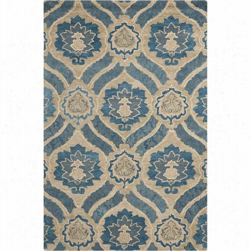 Safavie H Wyd616a Wyndham Wool Hand Tufted Blue/grey Rug