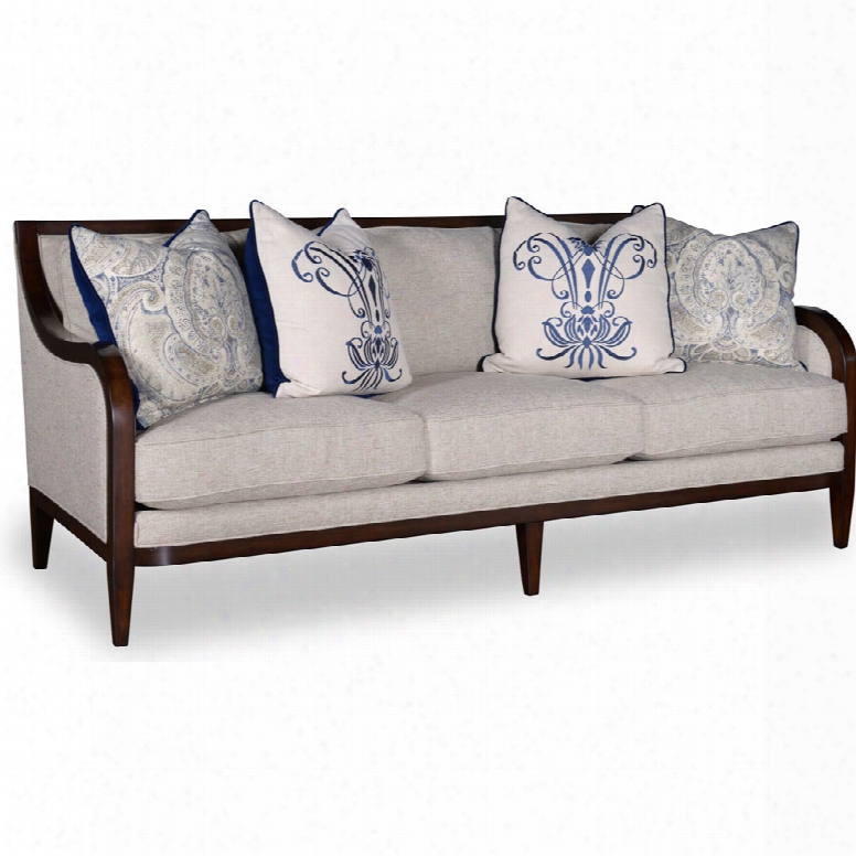 Art Bristol Linen 3 Seat Sofa With Tapered Legs