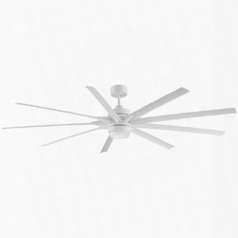 Fanimation Odyn Wet Led Light Ceiling Fan In Matte White