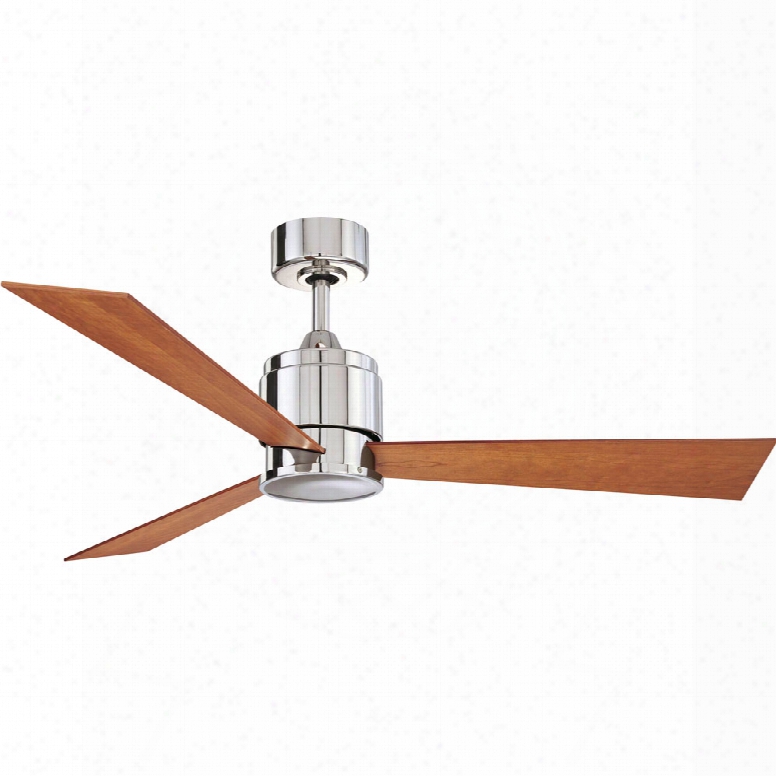 Fanimation Zonix Polished Nickel Ceiling Fan With Cherry/walnut Blades