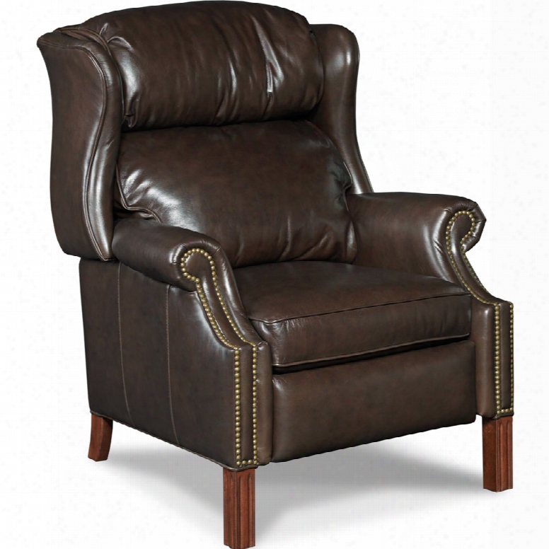 Hooker Finley Recliner In Sicilian Cipriani Leather