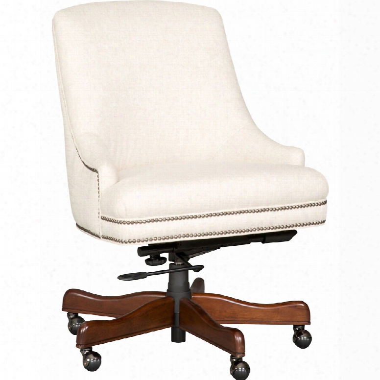 Hooker Heidi Executive Swivel Tilt Chair In Chateau Linen Fabric
