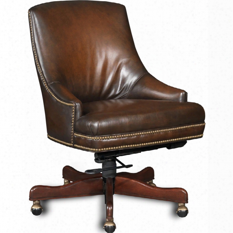 Hooker Heidi Executive Swivel Tilt Chair In Sarzana Fortress Leather