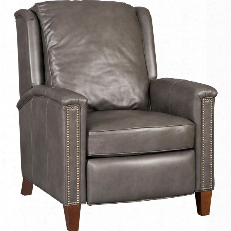 Hooker Kelly Recliner In Empyrean Charcoal Leather