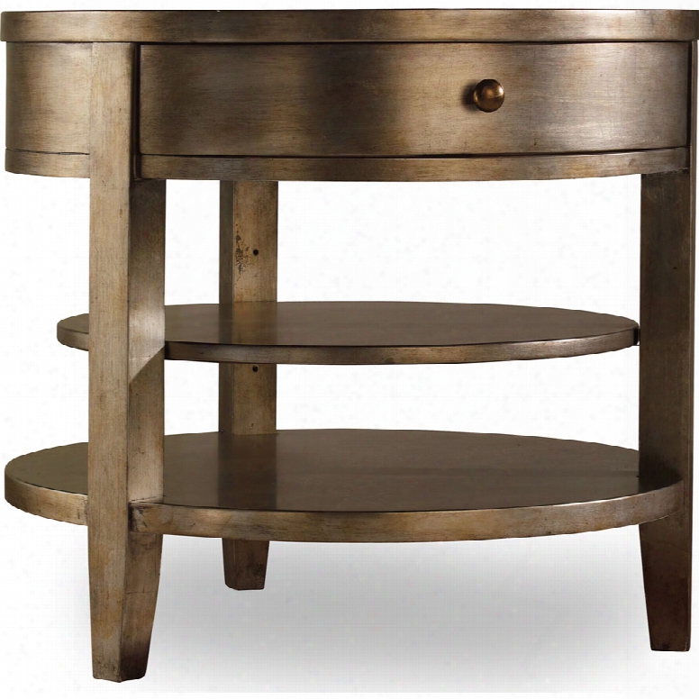 Hooker Sanctuary One-drawer Round Lamp Table