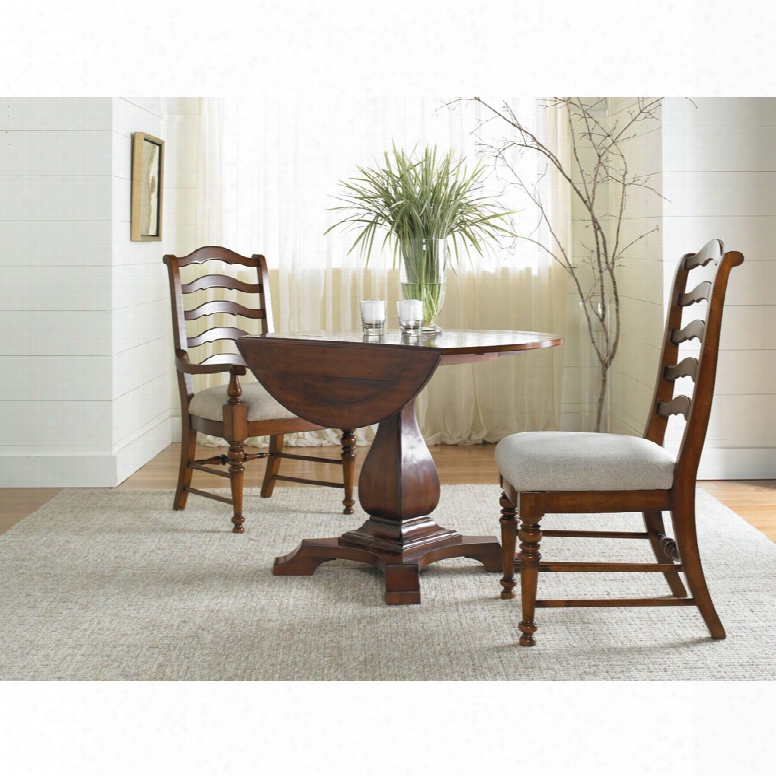 Hooker Waverly Place Round Drop Leaf Pedestal Table