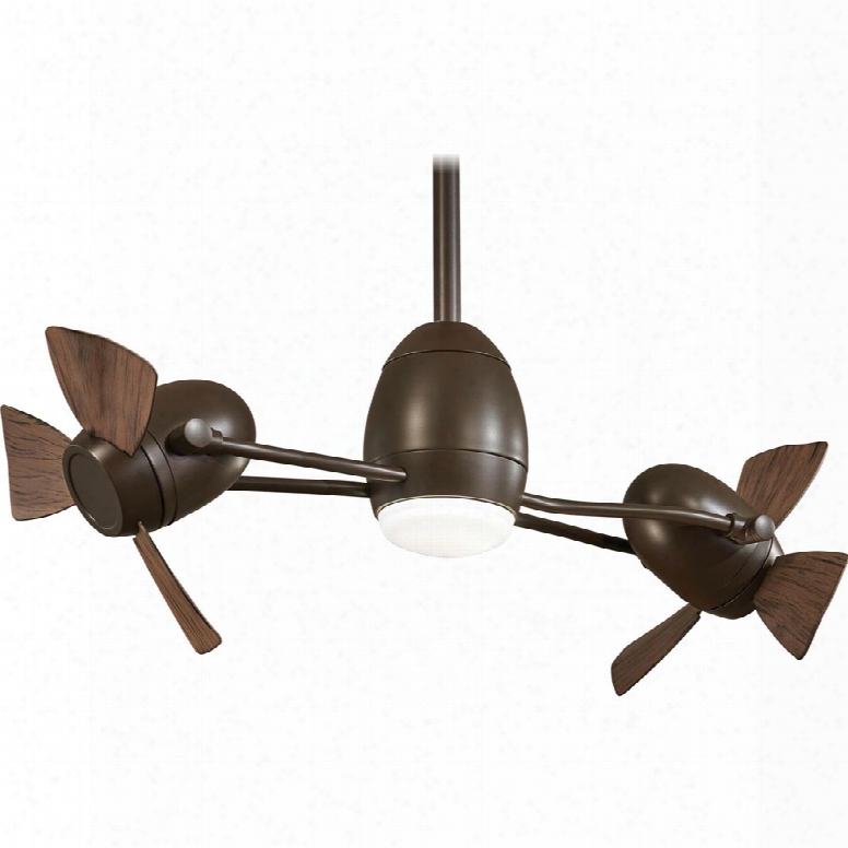 Minka Aire Cage Free Gyro Led Light Ceiling Fan In Oil-rubbed Bronze