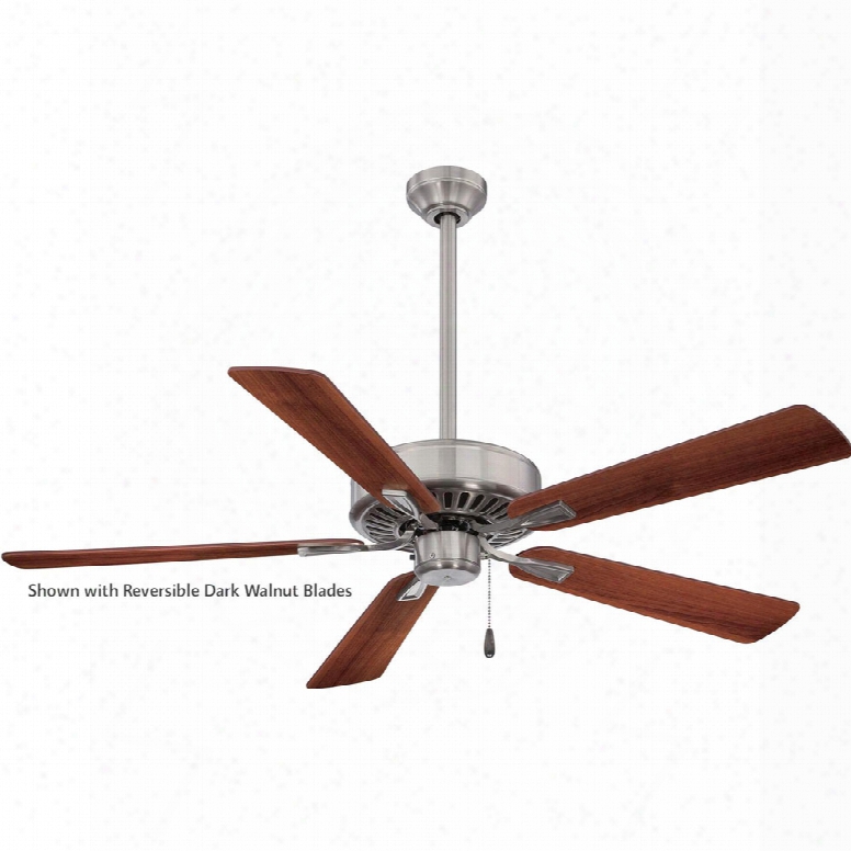 Minka Aire Contractor Plus Ceiling Fan In Brushed Nickel/dark Walnut