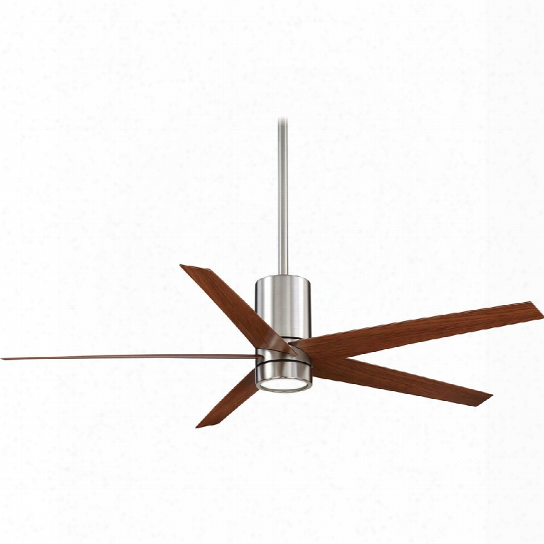 Minka Aire Symbio 1-light Ceiling Fan In Brushed Nickel/dark Walnut