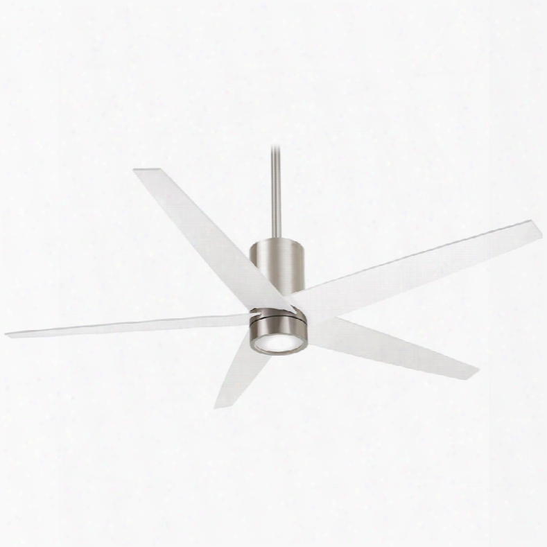 Minka Aire Symbio 1-light Ceiling Fan In Brushed Nickel/white