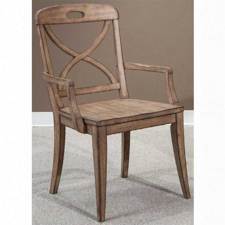 Panama Jack Millbrook Sand X Back Dining Arm Chair - Set Of 2