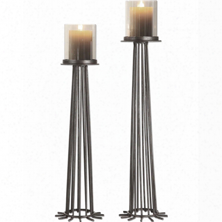 Uttermost Bardo Candleholders - Set Of 2