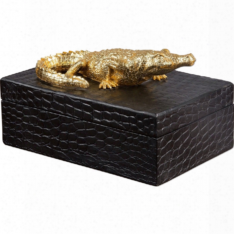 Uttermost Gold Crocodile Box