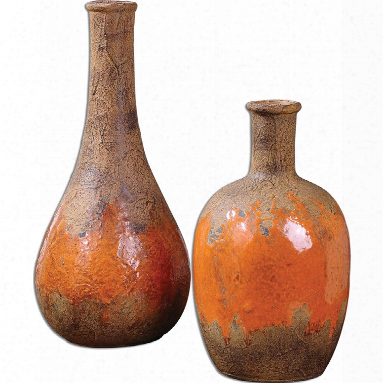Uttermost Kadam Ceramic Vases - Set Of 2