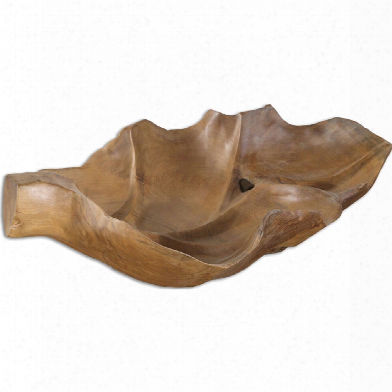 Uttermost Large Teak Leaf Bowl