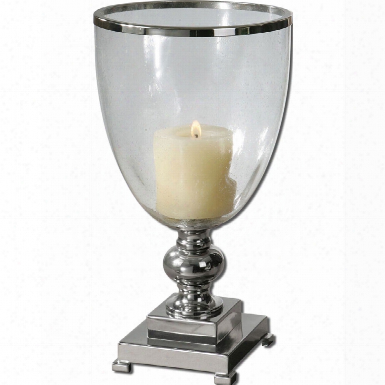 Uttermost Lino Lino Clear Glass Candleholder