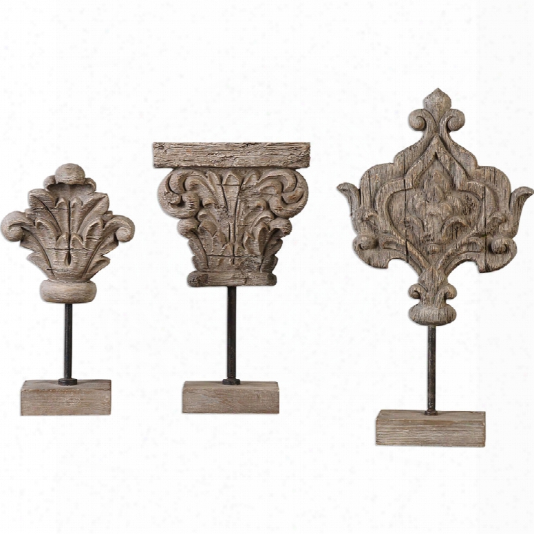 Uttermost Marta Wood Sculptures - Set Of 3