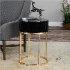 Uttermost Myles Curved Black Accent Table