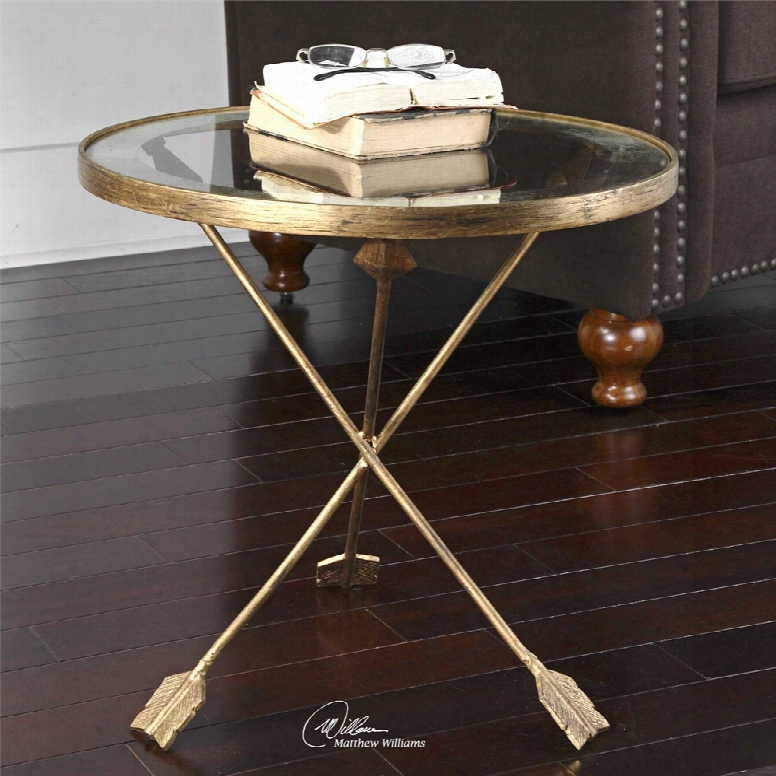 Uttermost Aero Glass Top Accent Table