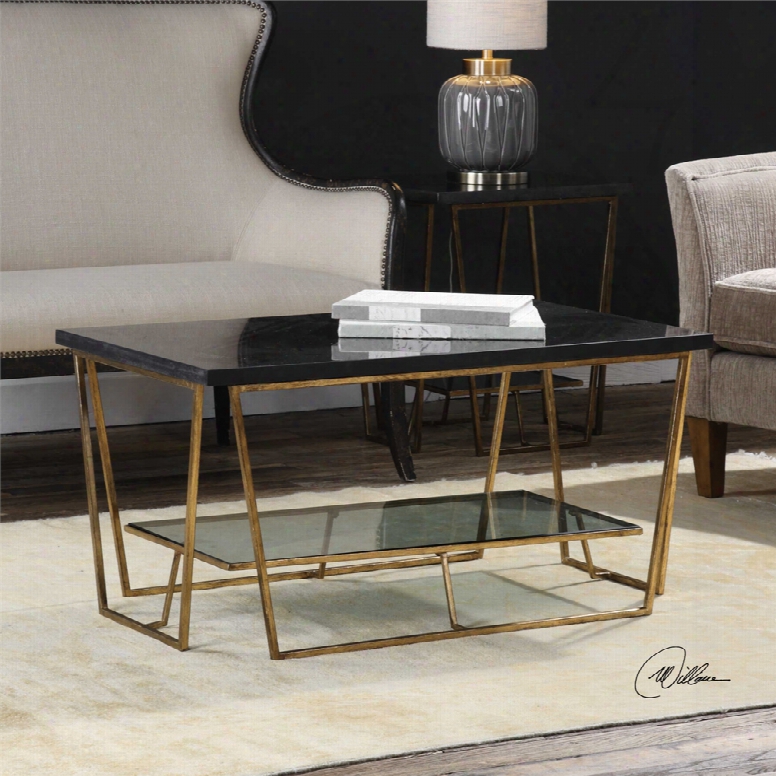 Uttermost Agnes Black Gran Ite Coffee Table