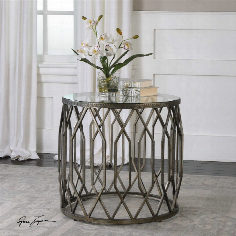 Uttermost Algoma Glass Accent Table