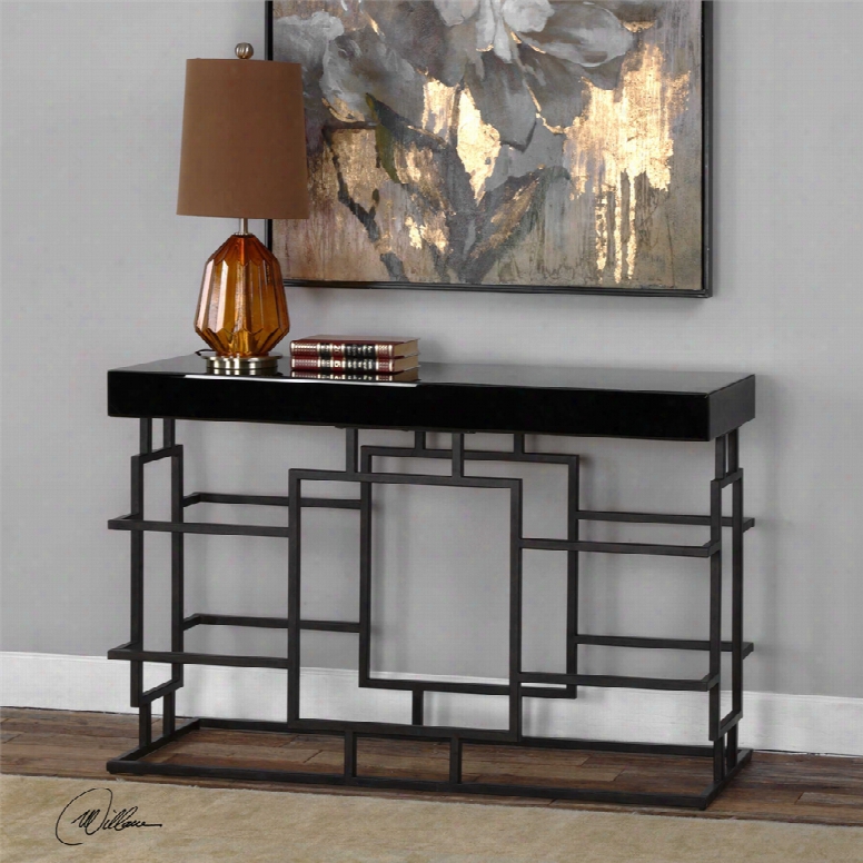 Uttermost Andy Console Table In Black