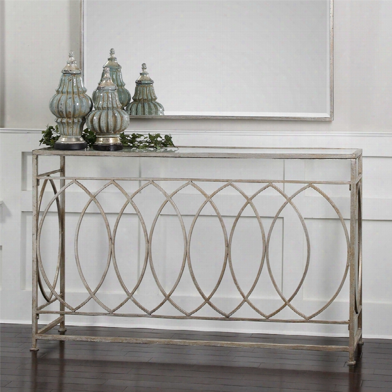 Uttermost Aniya Glass Top Console Table